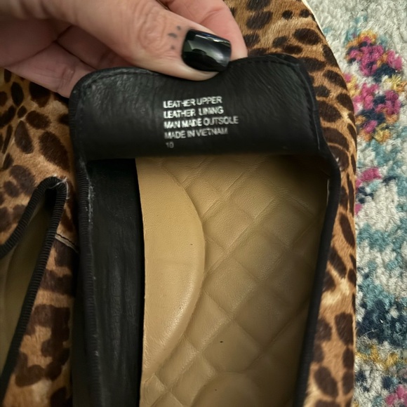 Birdies Women 10 Shoe Slides Leopard Neutral Edgy Fall Slip On - Picture 2 of 6